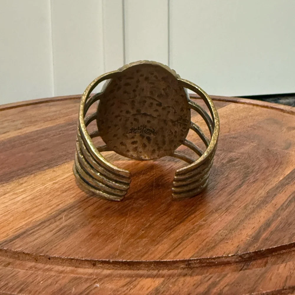 Lucky Brand Vintage Inspired Turquoise Gold Women's Statement Cuff Bracelet OS - Picture 5 of 10